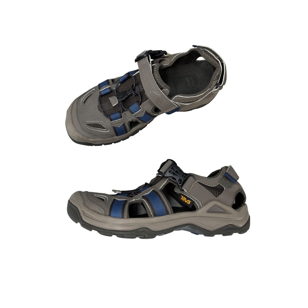 Teva Omnium 2 Sandals Gray Blue Closed Toe Hiking Water Gorpcore Men's Size 10
